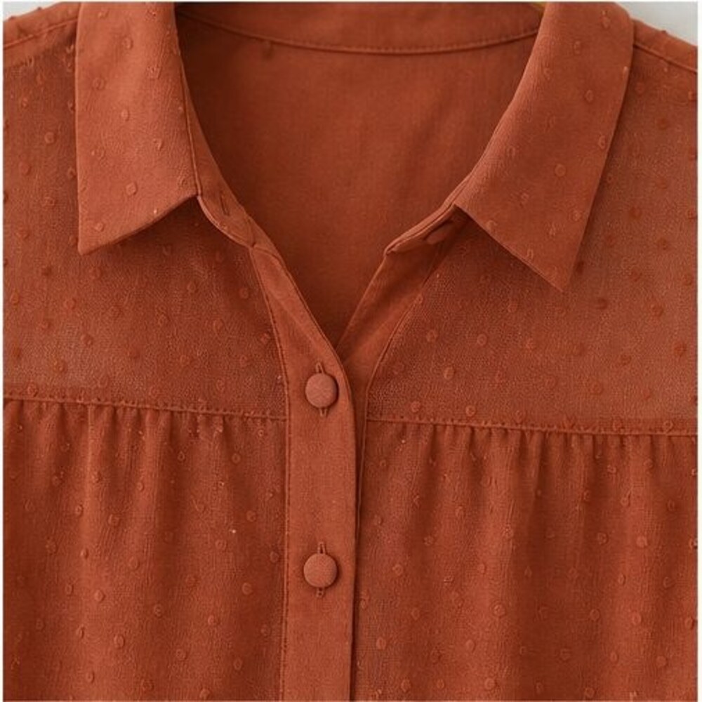 Rust Peplum Top - Picture 4 of 6